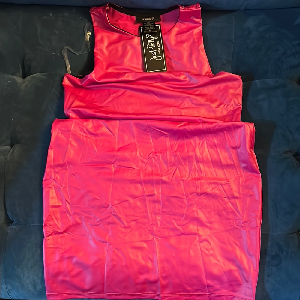 Sleeveless Hot Pink Mini Dress - Elegant Bodycon Design